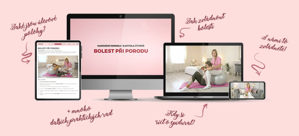 Součástí videokurzu Narození miminka je také kapitola Bolest při porodu.