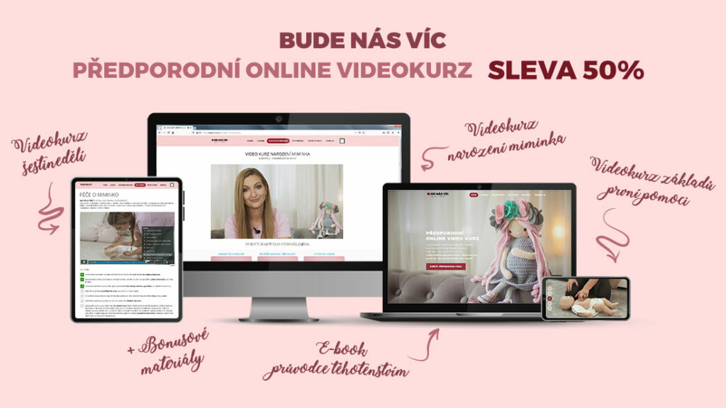 Nakupte předporodní online videokurz se slevou 50%. Kurz Vás připraví na těhotenství, porod, šestinedělí a mateřství. Seznámí Vás se základy první pomoci u dětí.